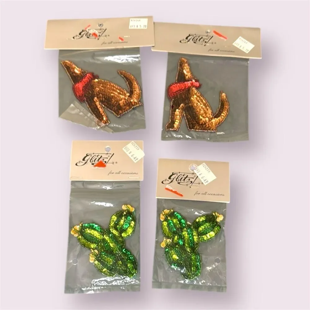 GLITZ Vintage 90s Western Sequin Appliques *NEW*